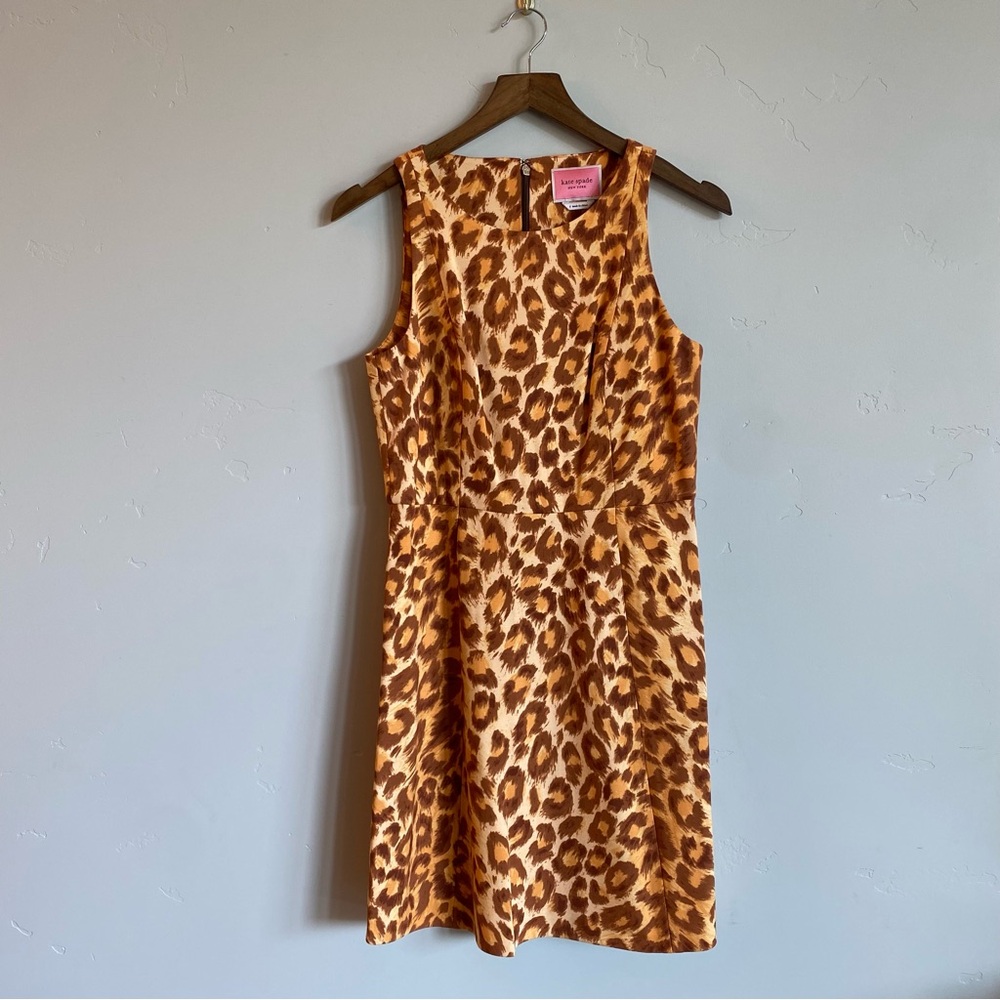 KATE SPADE Leopard Cheetah Panthera Ponte Sleeveless Dress
